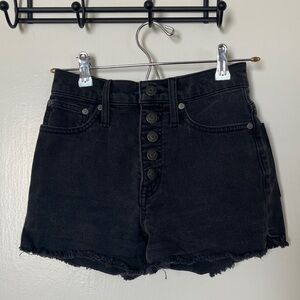 Madewell Black Jean Shorts